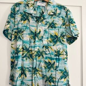 Old Navy Tropical Print kid’s Shirt - Blue and Green